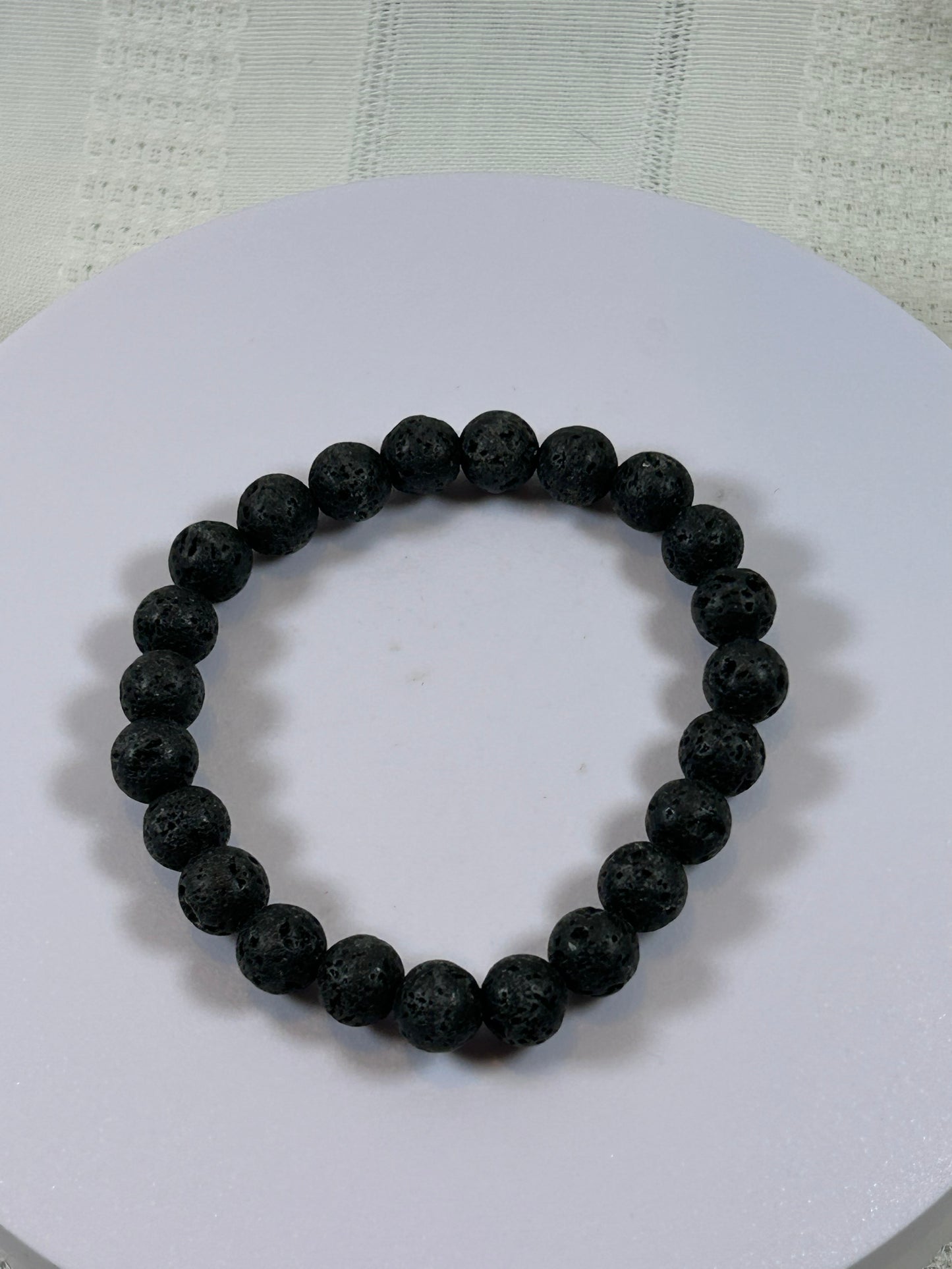 (#166) - LAVA STONE CRYSTAL BRACELET - NEW