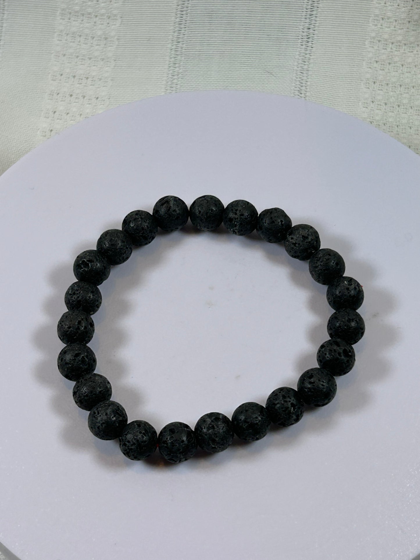 (#166) - LAVA STONE CRYSTAL BRACELET - NEW