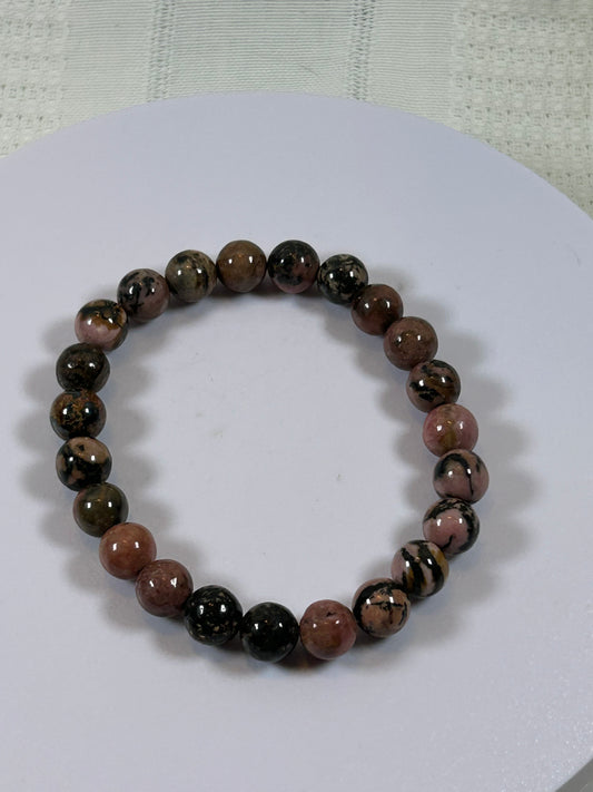 (#1043) - RHODONITE CRYSTAL BRACELET - NEW