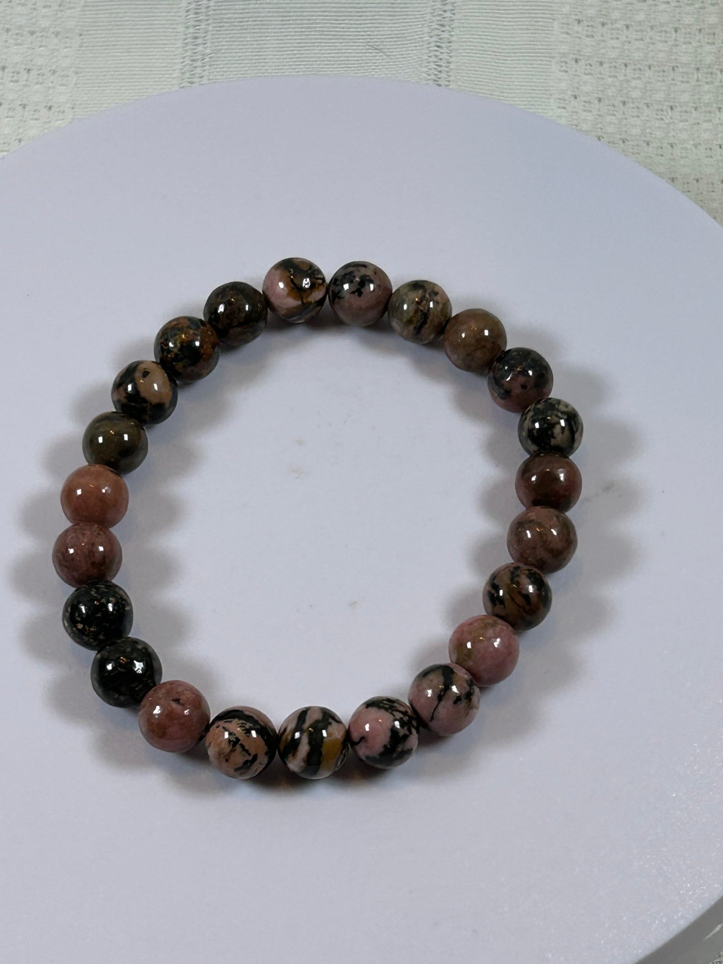 (#1043) - RHODONITE CRYSTAL BRACELET - NEW