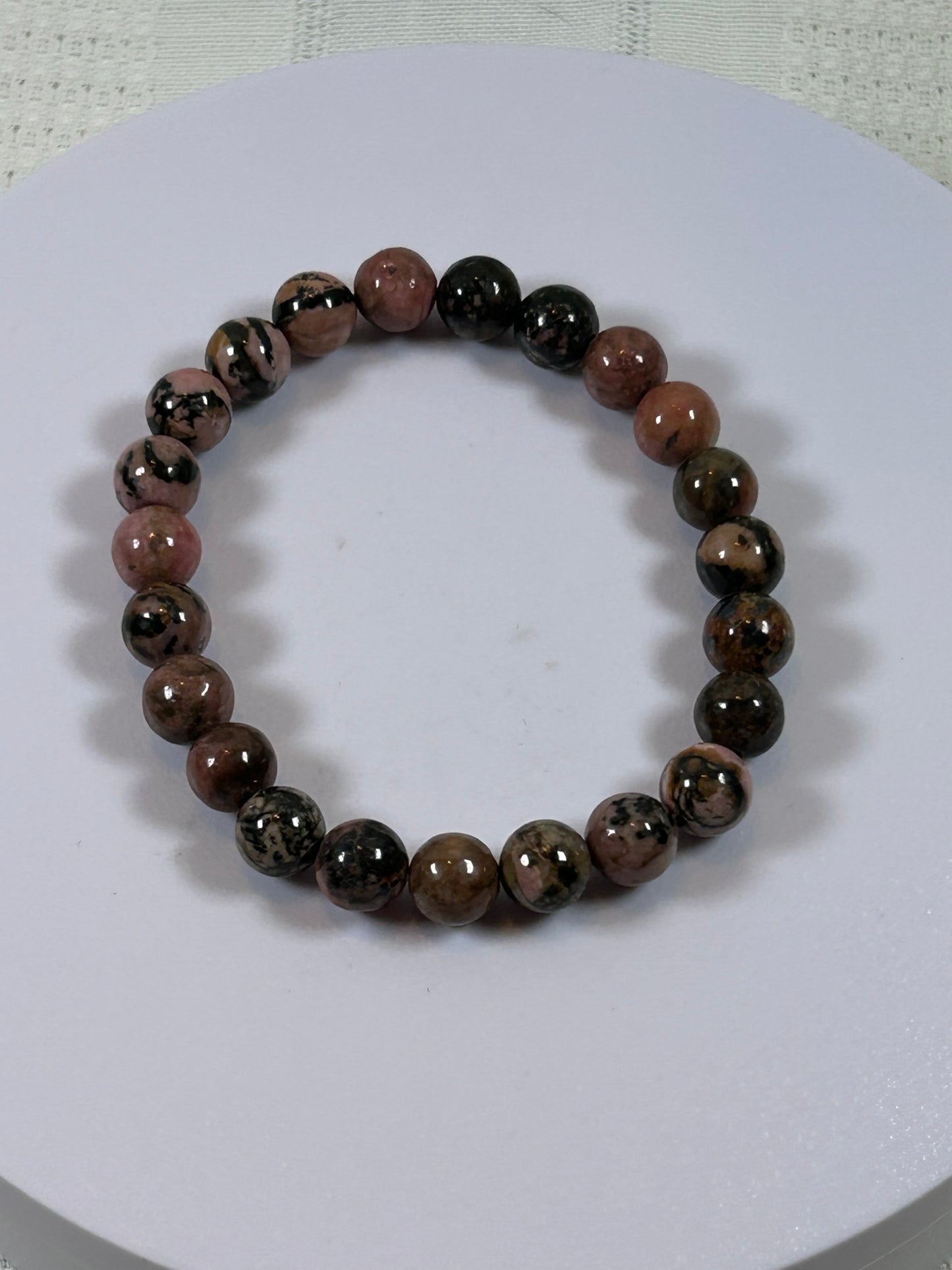 (#1043) - RHODONITE CRYSTAL BRACELET - NEW