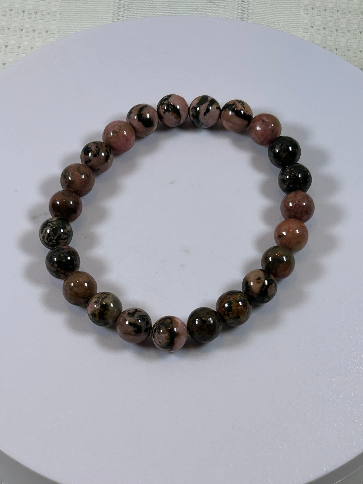 (#1043) - RHODONITE CRYSTAL BRACELET - NEW