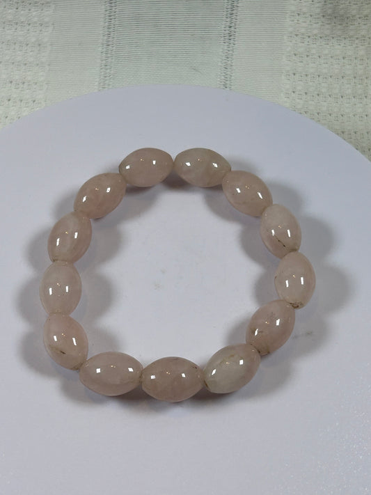 (#190) - LARGE ROSE QUARTZ CRYSTAL BRACELET - NEW