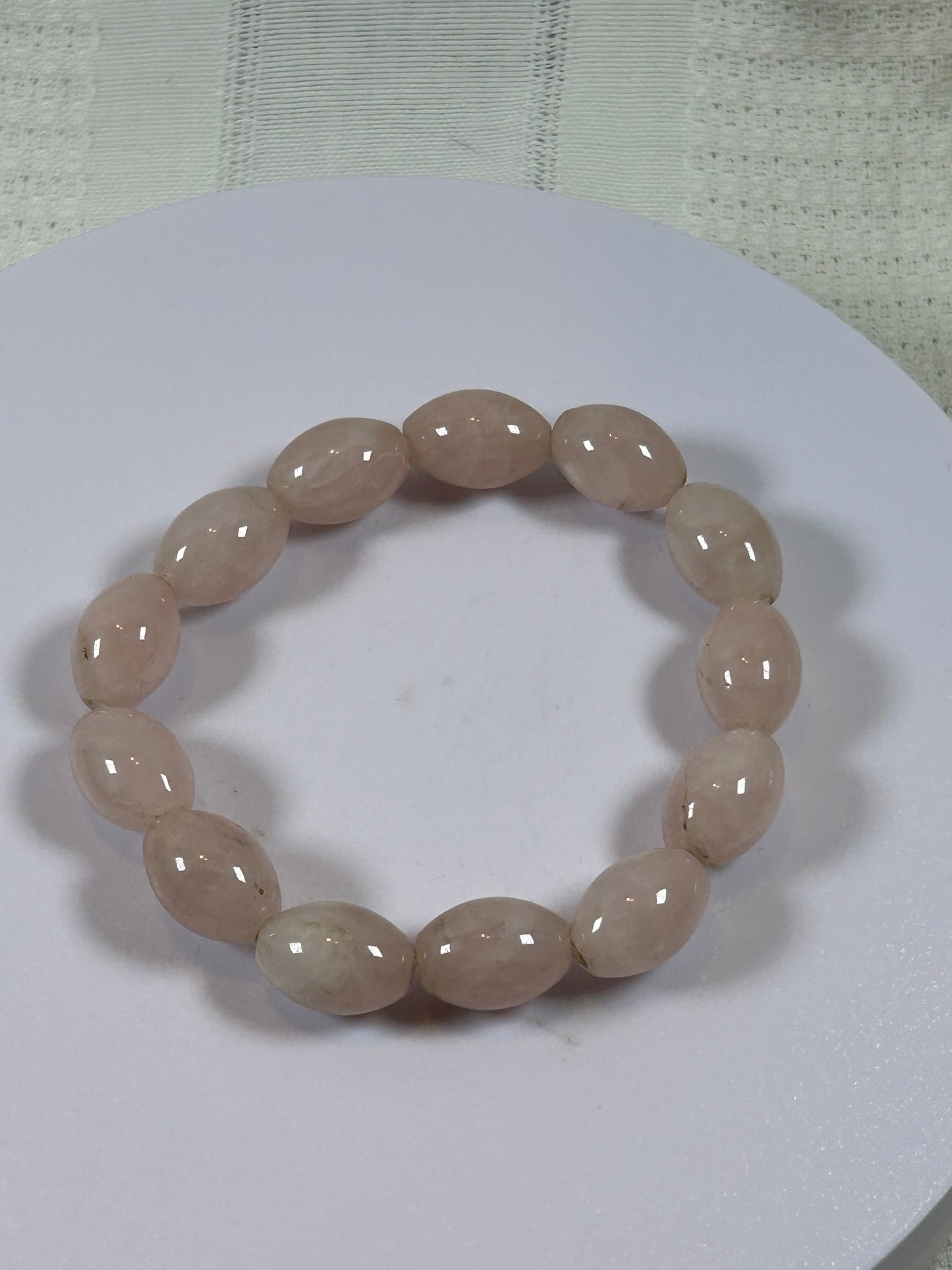 (#190) - LARGE ROSE QUARTZ CRYSTAL BRACELET - NEW