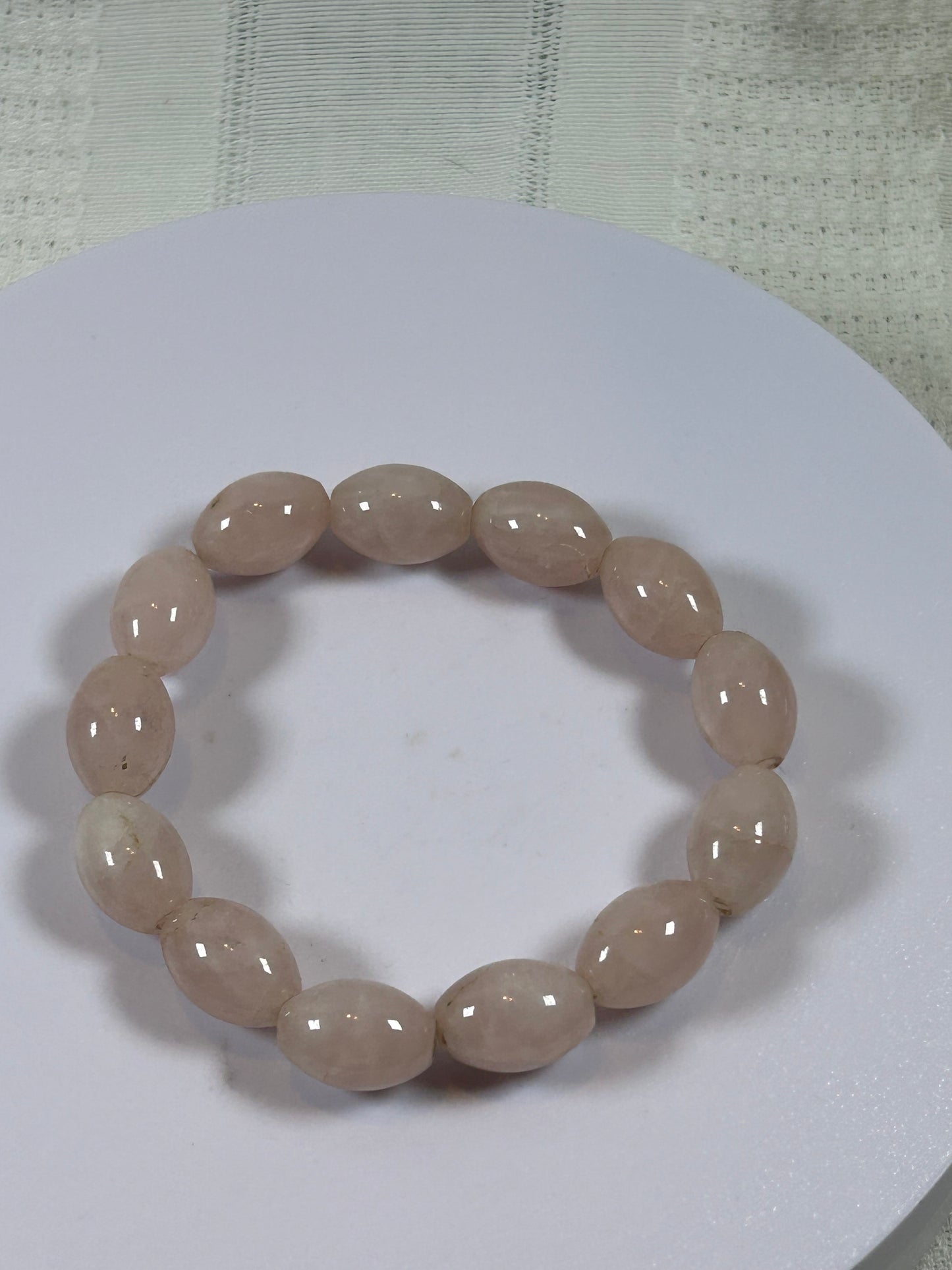 (#190) - LARGE ROSE QUARTZ CRYSTAL BRACELET - NEW