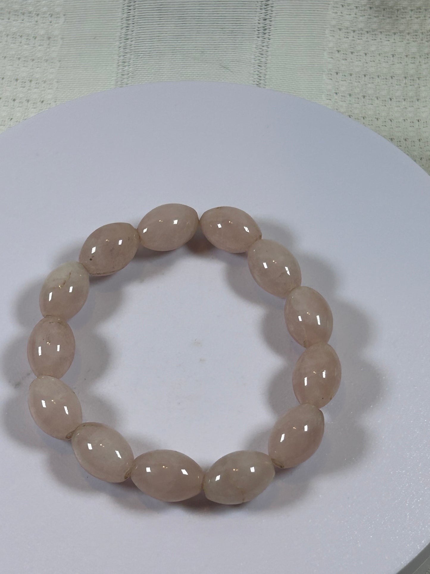 (#190) - LARGE ROSE QUARTZ CRYSTAL BRACELET - NEW