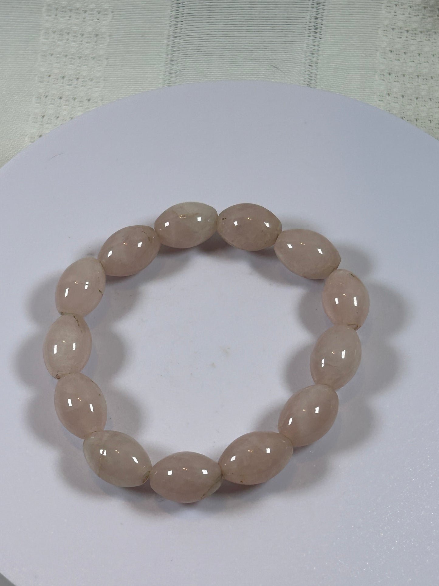 (#190) - LARGE ROSE QUARTZ CRYSTAL BRACELET - NEW