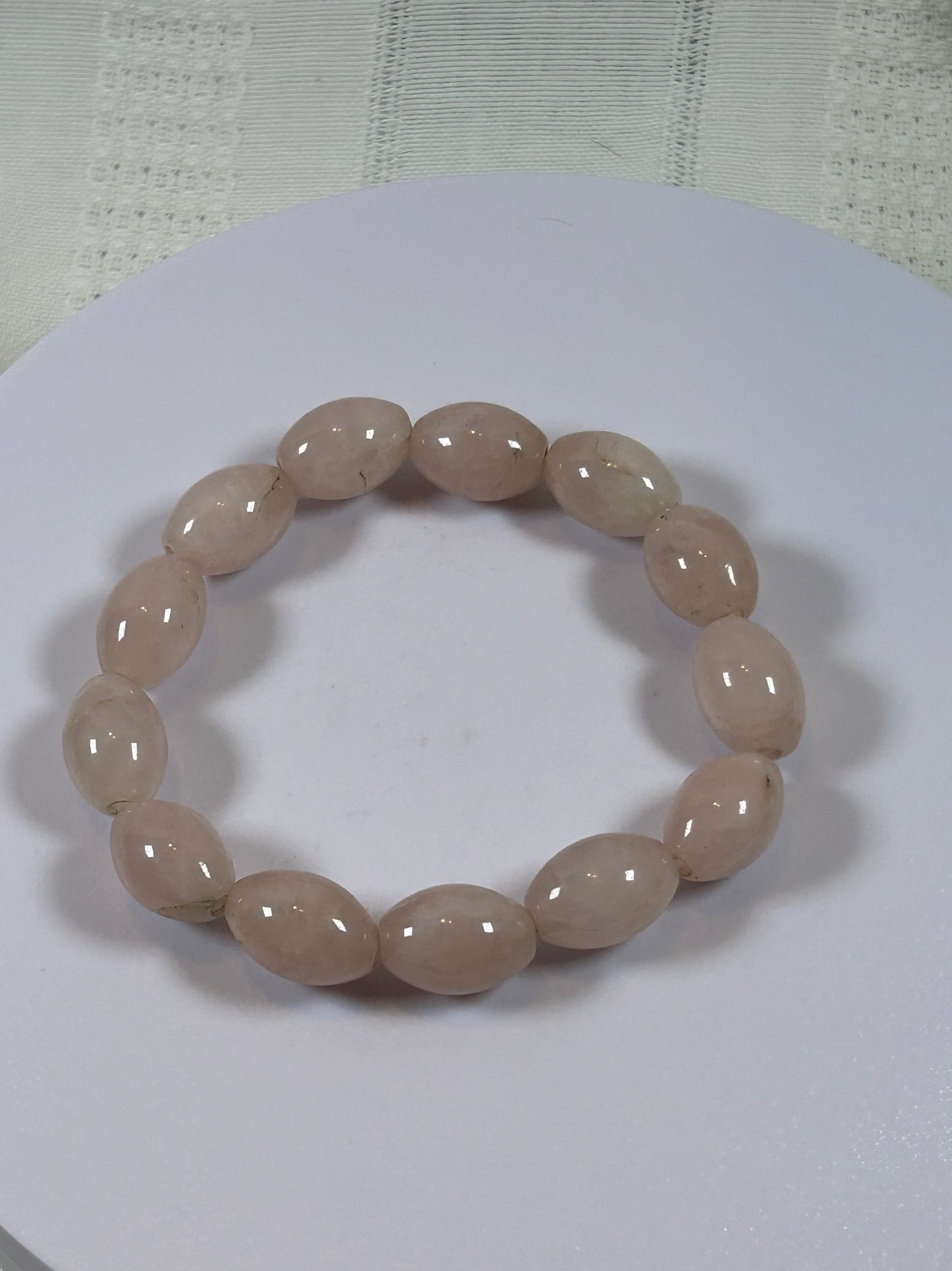 (#190) - LARGE ROSE QUARTZ CRYSTAL BRACELET - NEW