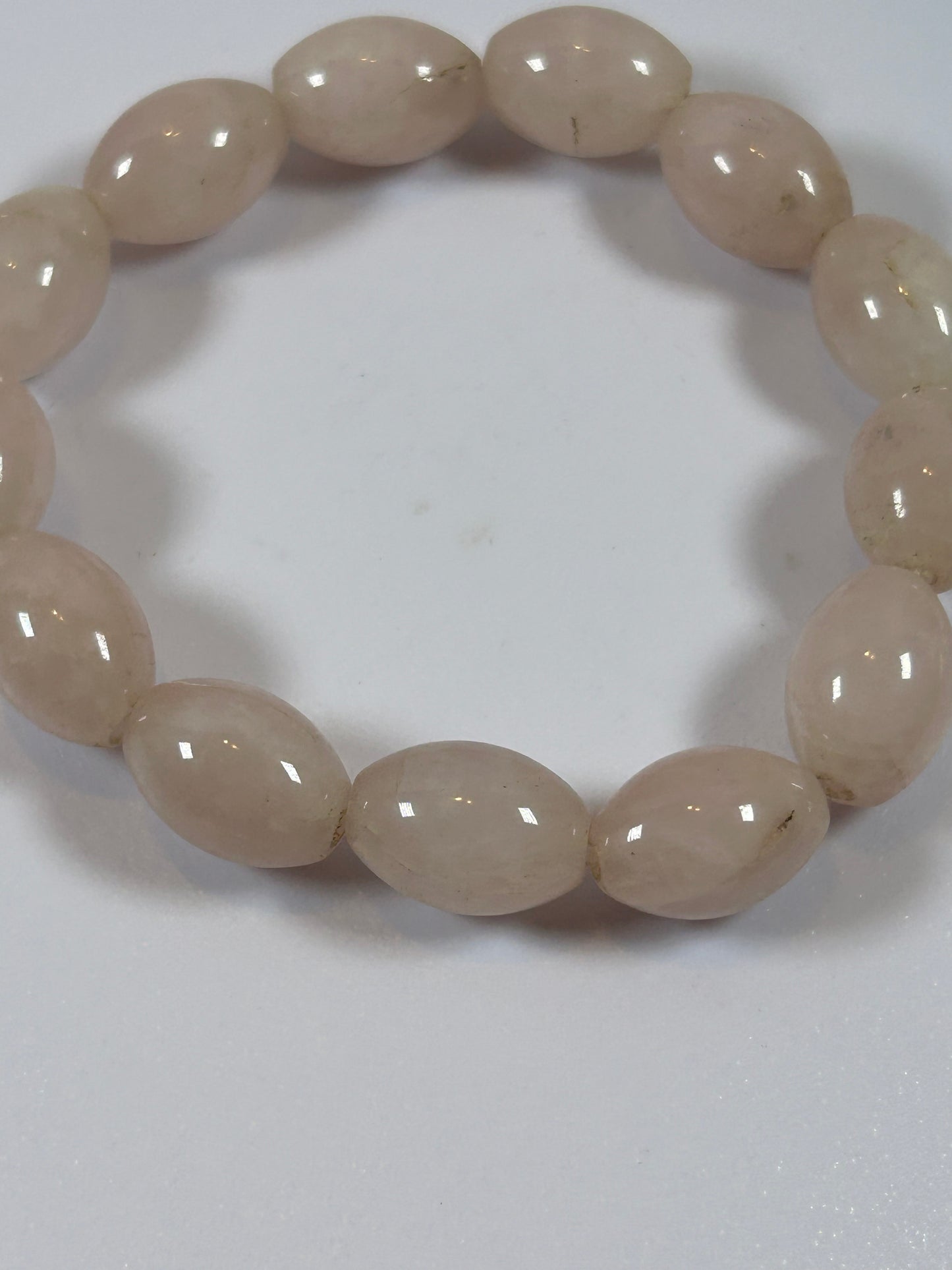 (#190) - LARGE ROSE QUARTZ CRYSTAL BRACELET - NEW