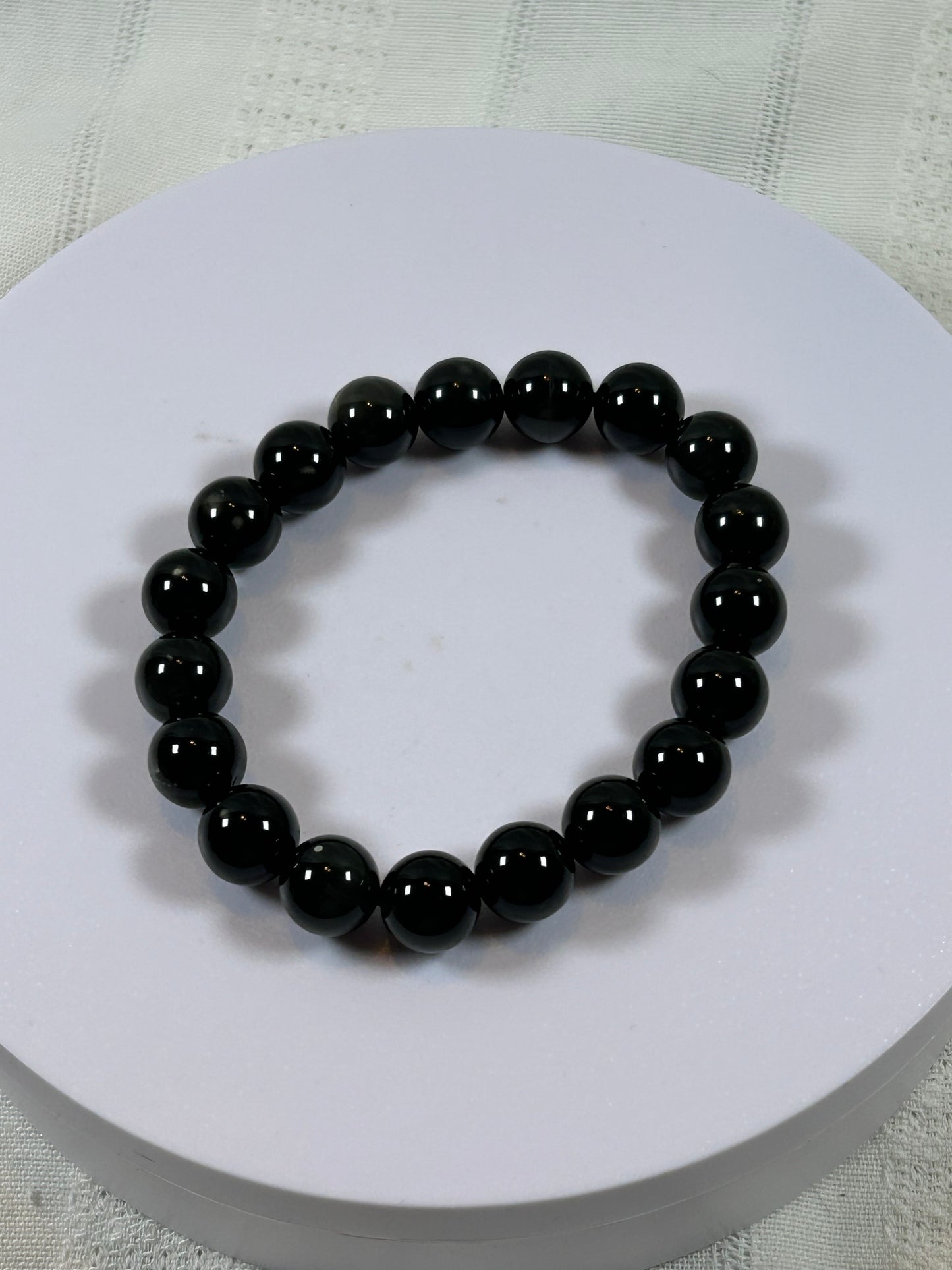 (#189) - MEDIUM OBSIDIAN CRYSTAL BRACELET - NEW