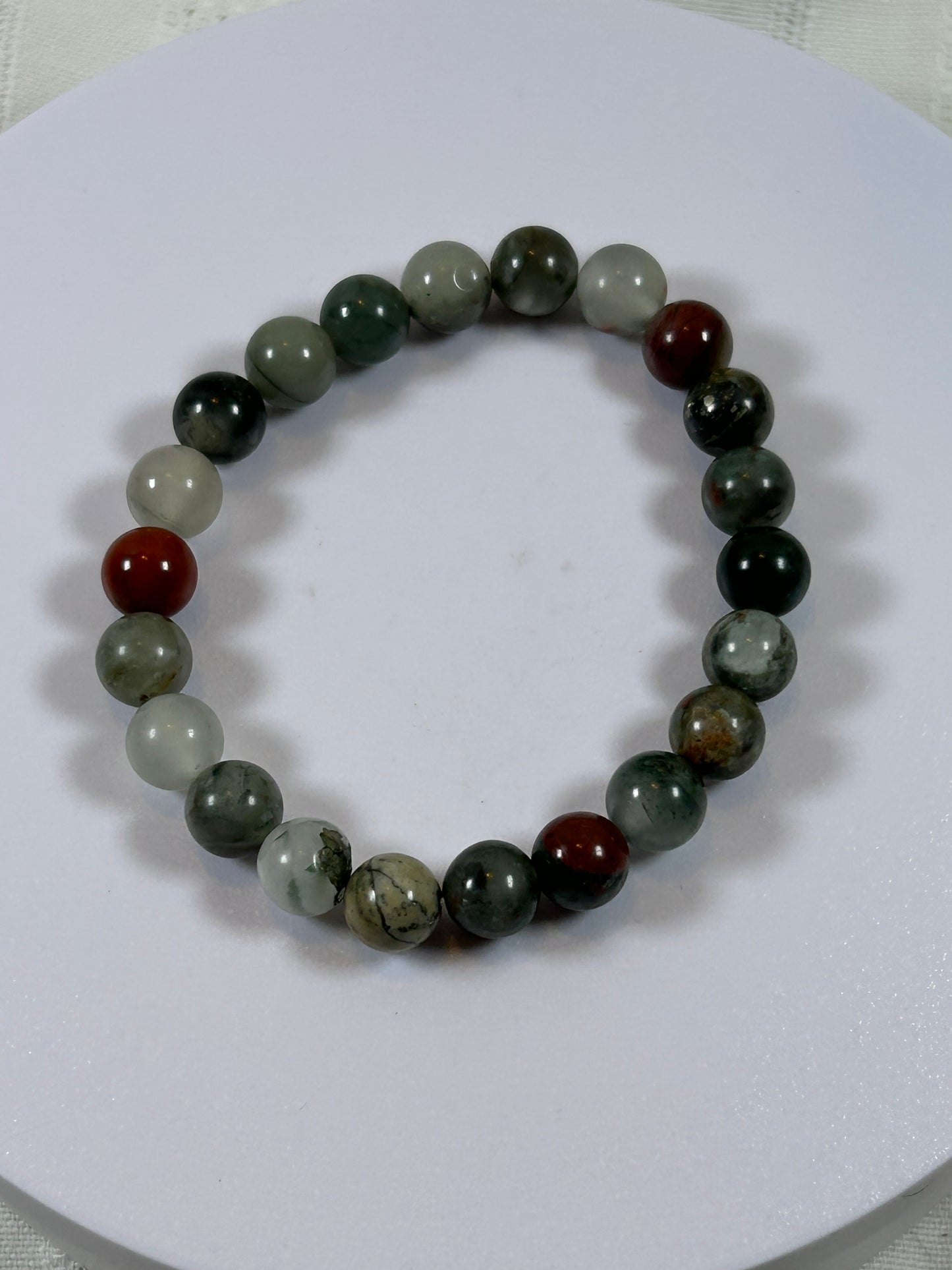 AFRICAN BLOODSTONE CRYSTAL BRACELET - NEW