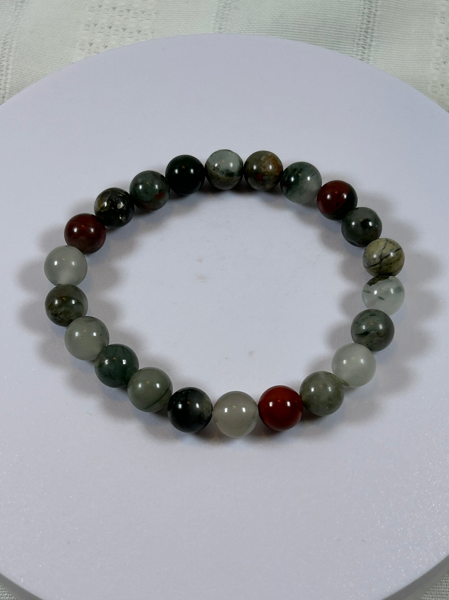 AFRICAN BLOODSTONE CRYSTAL BRACELET - NEW