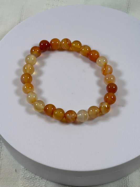 (#180) - CARNELIAN CRYSTAL BRACELET - NEW