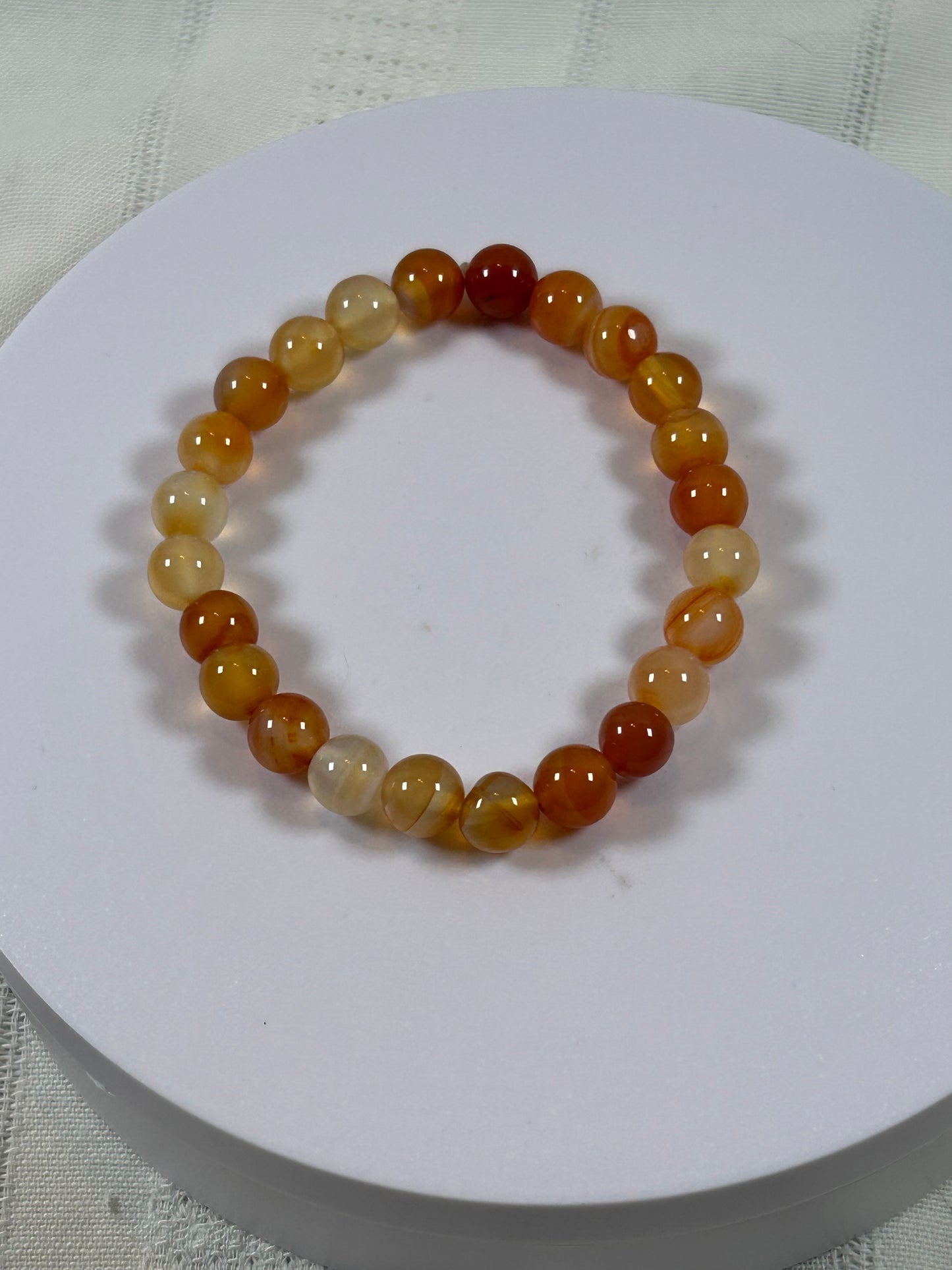 (#180) - CARNELIAN CRYSTAL BRACELET - NEW