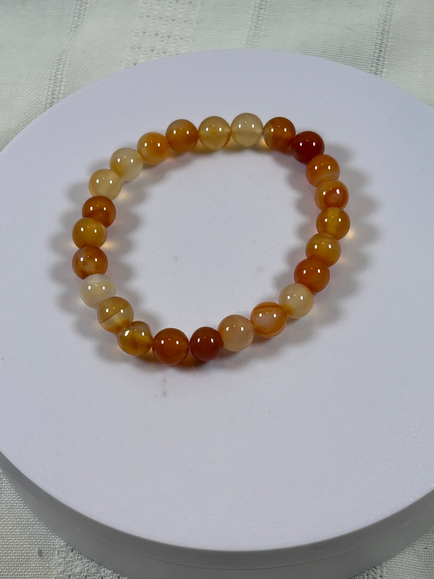 (#180) - CARNELIAN CRYSTAL BRACELET - NEW
