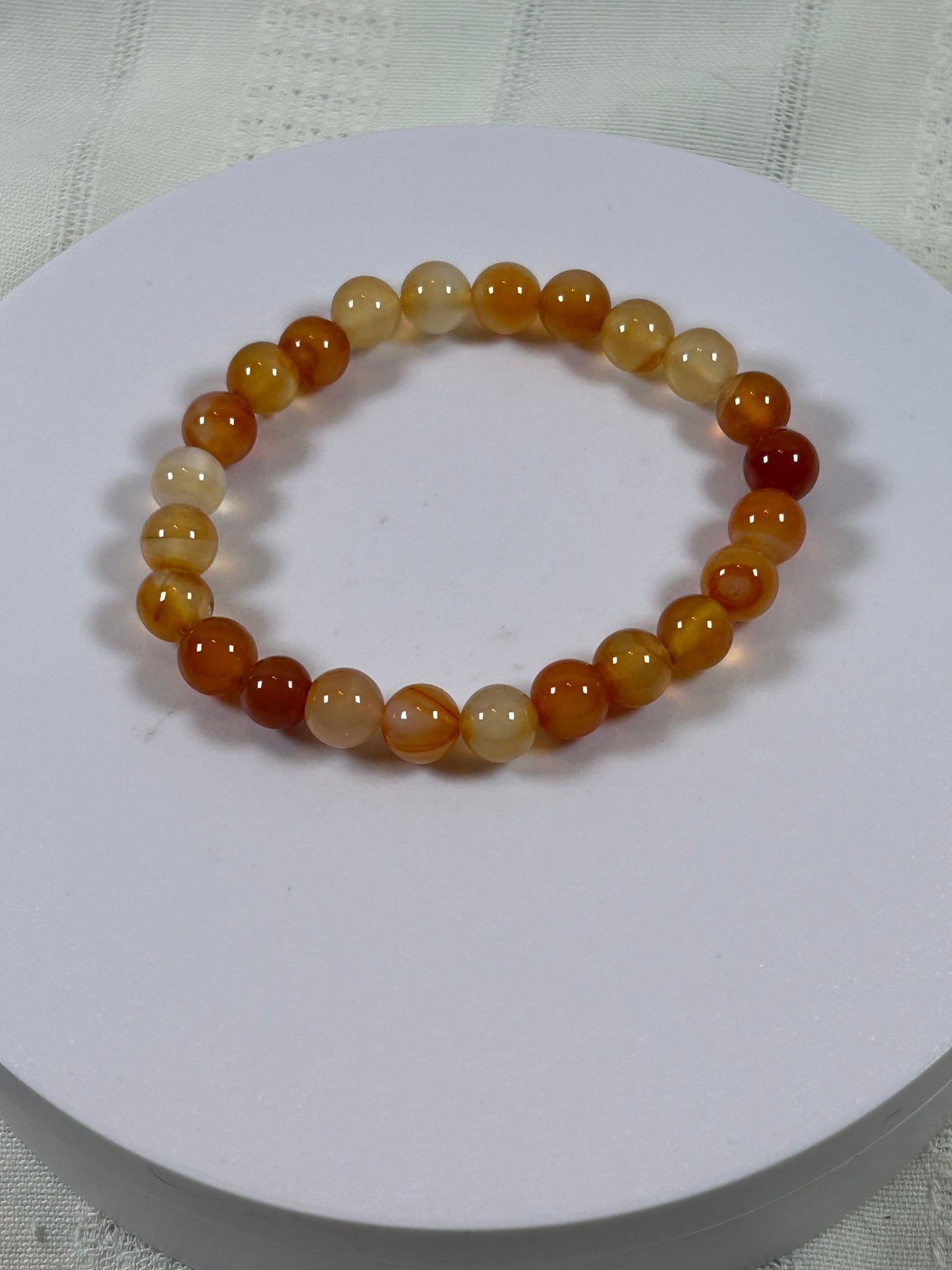 (#180) - CARNELIAN CRYSTAL BRACELET - NEW