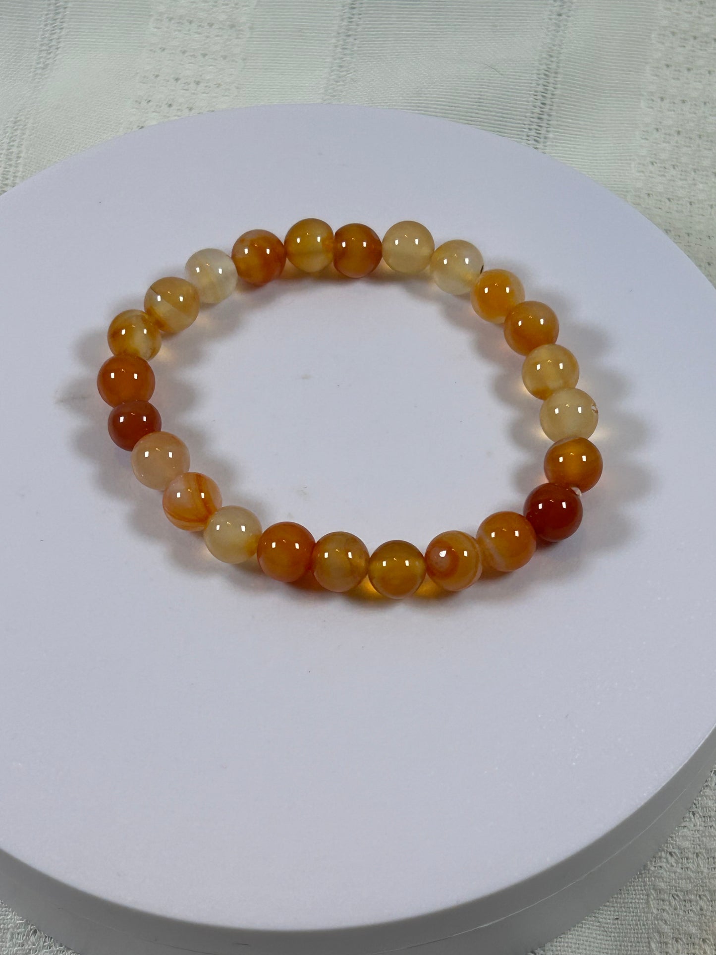 (#180) - CARNELIAN CRYSTAL BRACELET - NEW