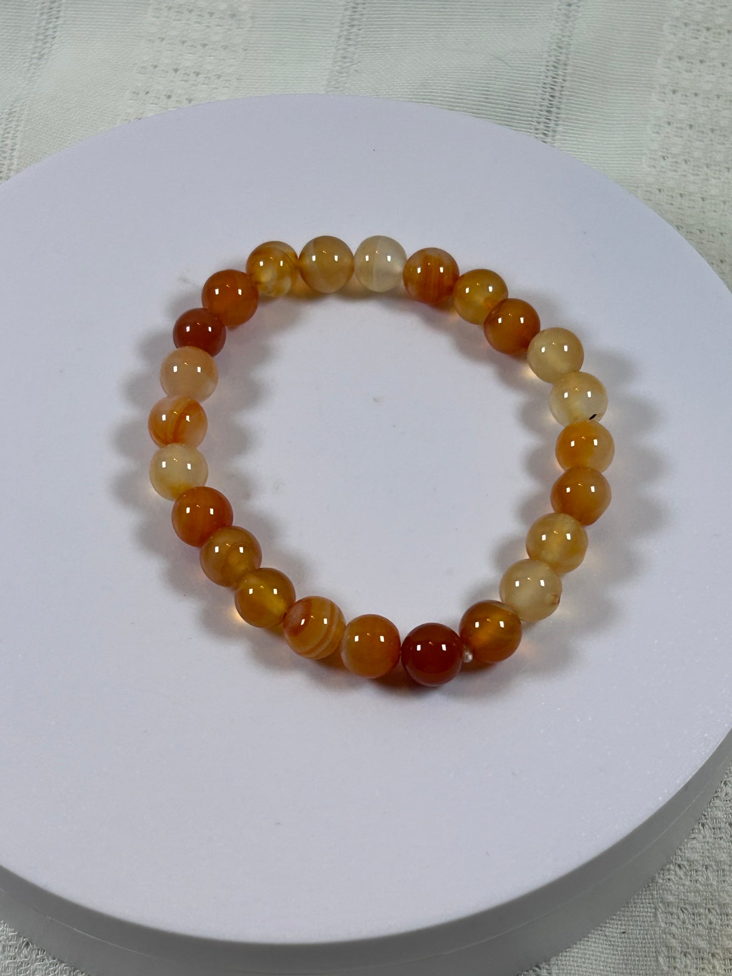 (#180) - CARNELIAN CRYSTAL BRACELET - NEW