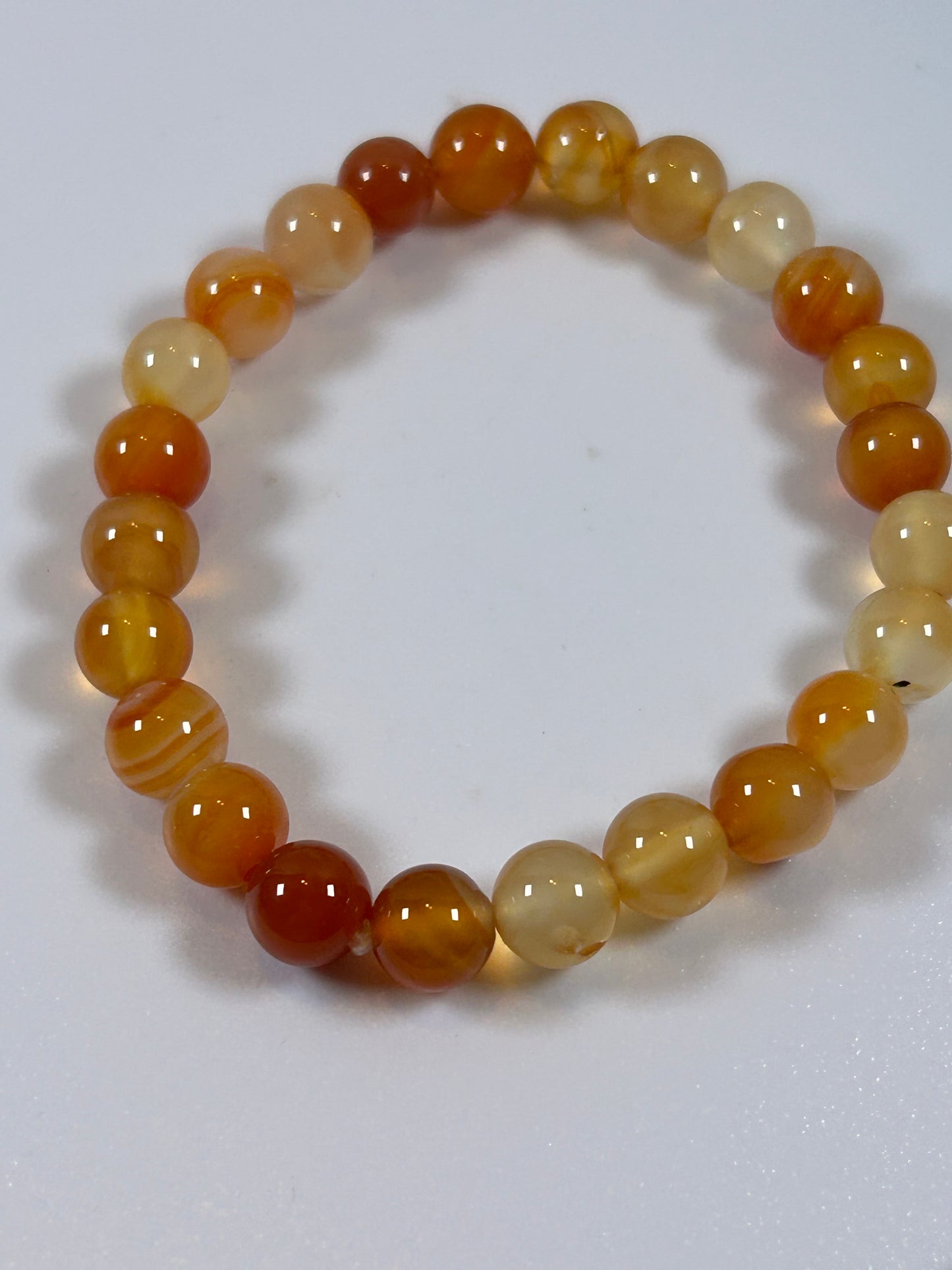 (#180) - CARNELIAN CRYSTAL BRACELET - NEW