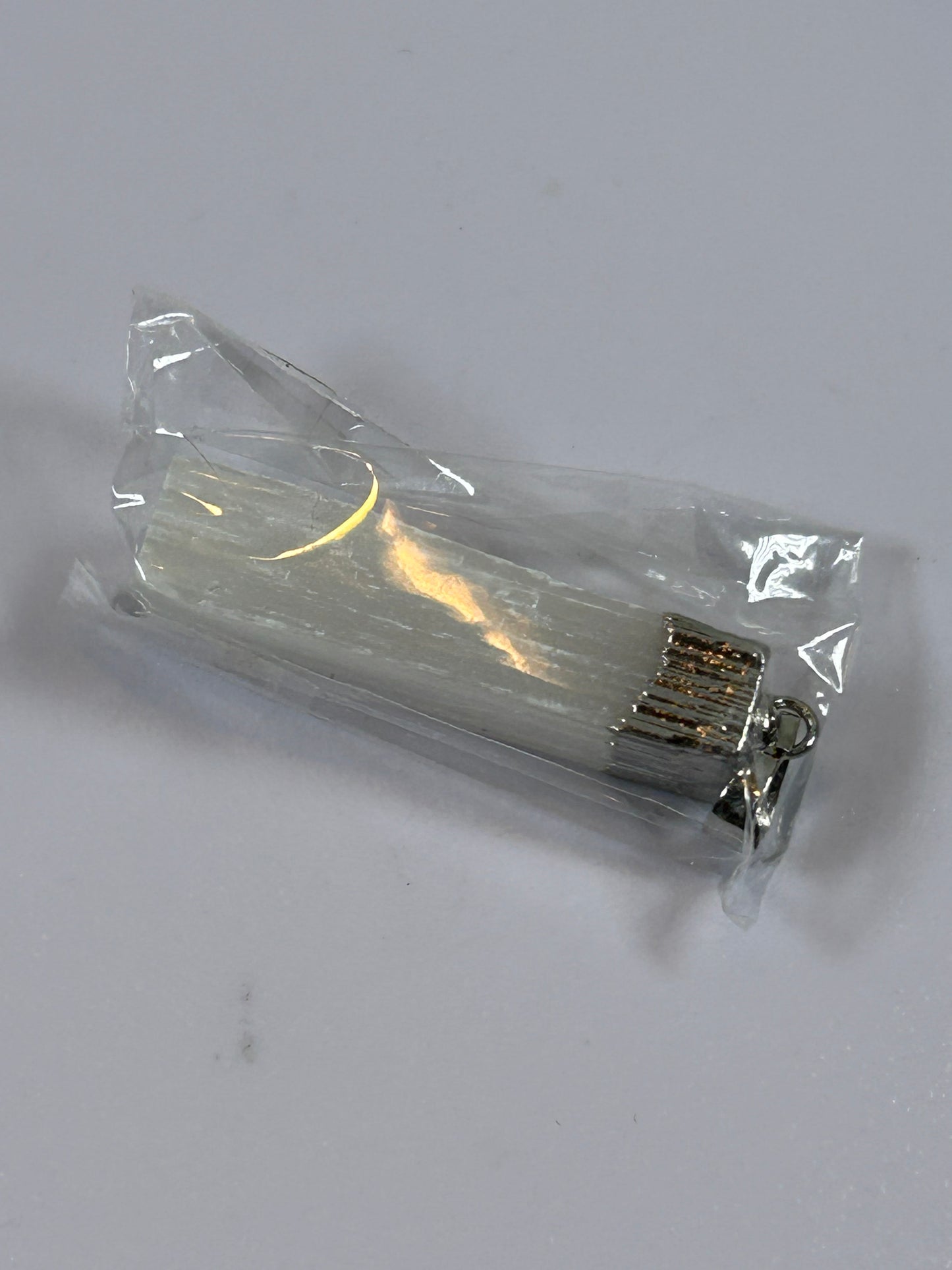 (#202) - SATIN SELENITE CRYSTAL PENDANT - NEW