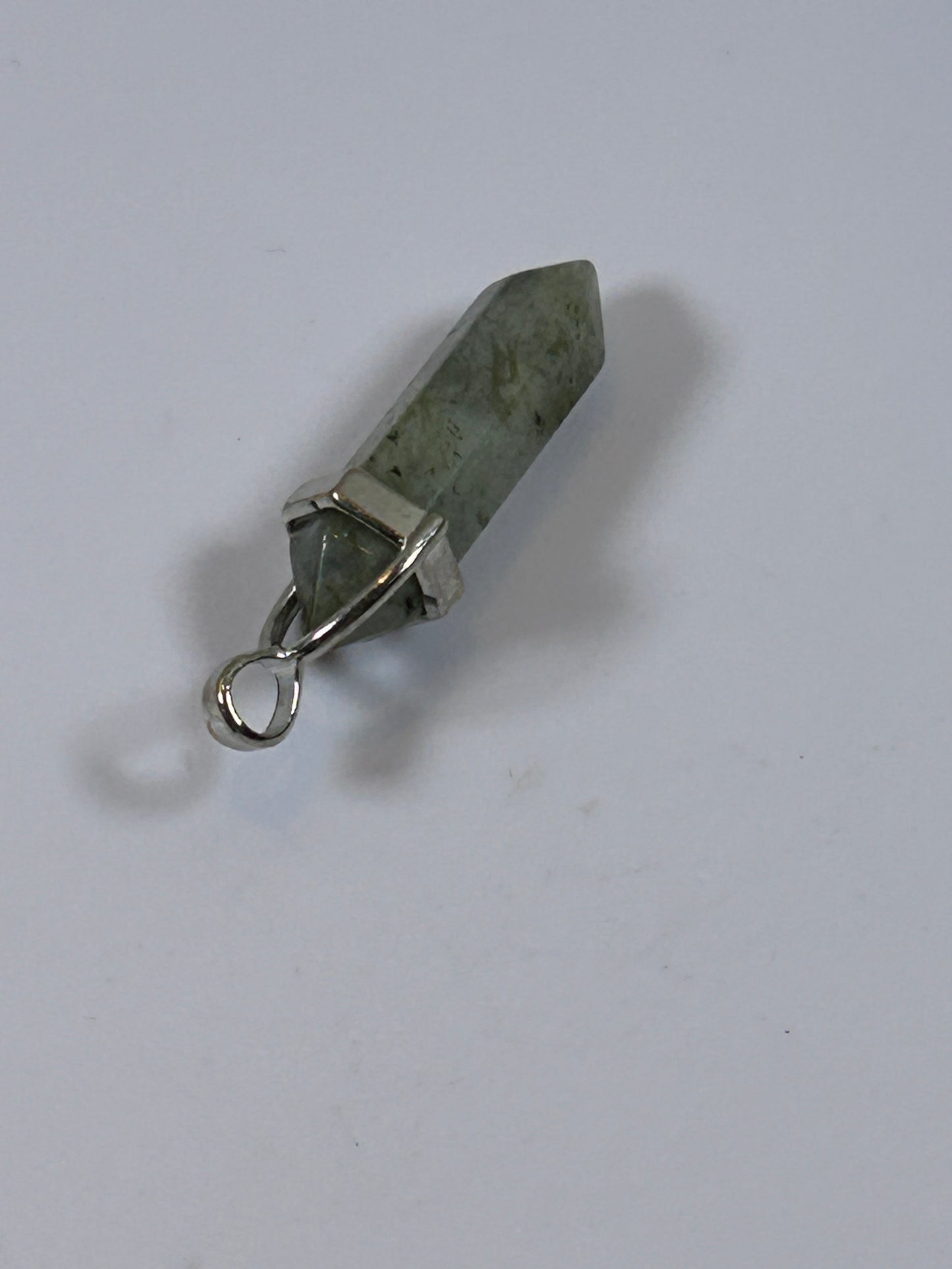 (#204) - LABRADORITE CRYSTAL DOUBLE POINT PENDANT - NEW