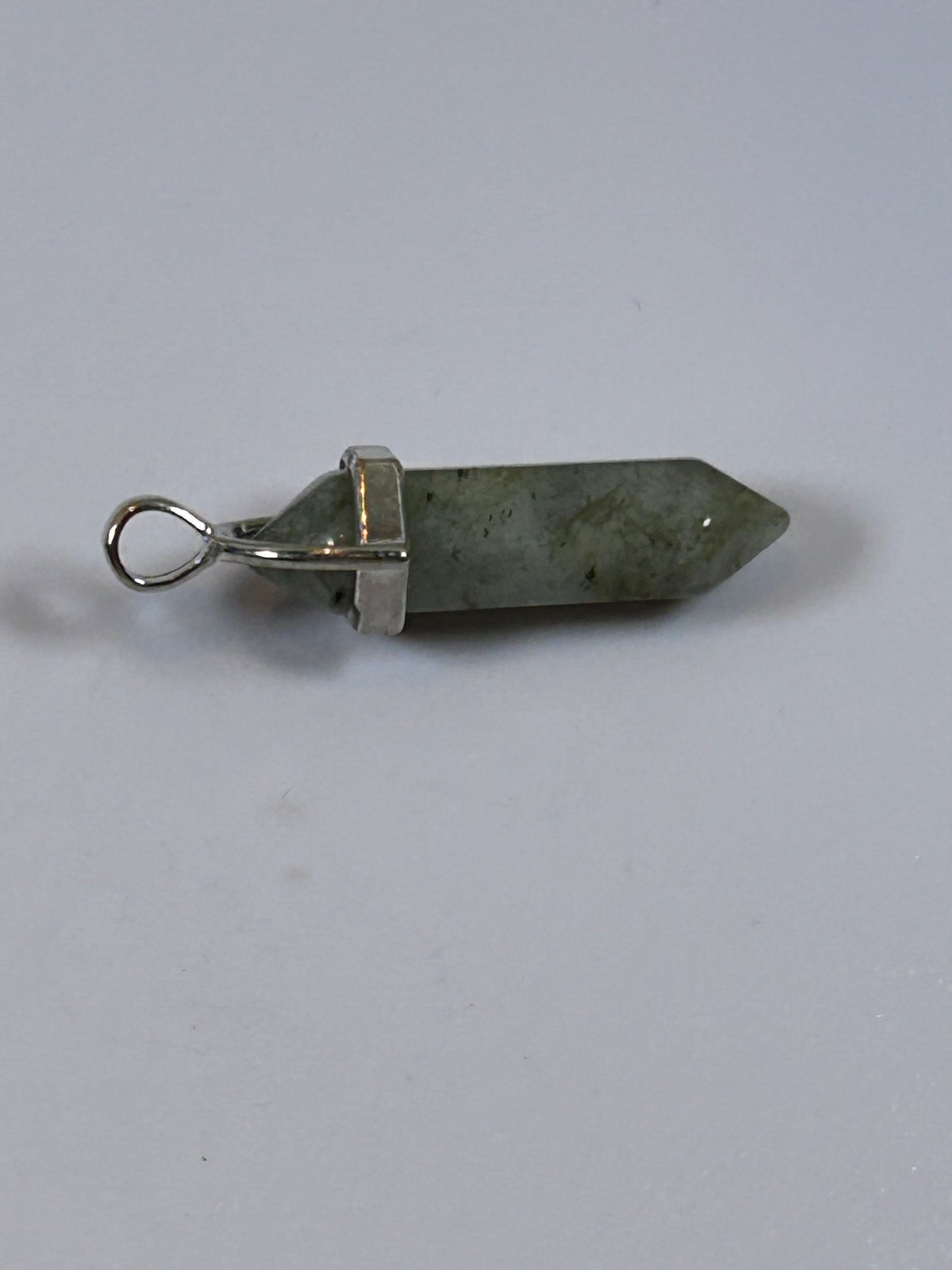 (#204) - LABRADORITE CRYSTAL DOUBLE POINT PENDANT - NEW