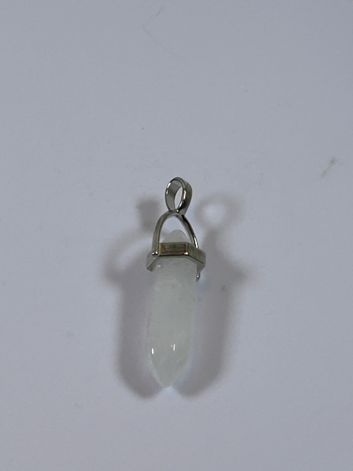 (#207) - CLEAR CRYSTAL QUARTZ DOUBLE POINT PENDANT - NEW