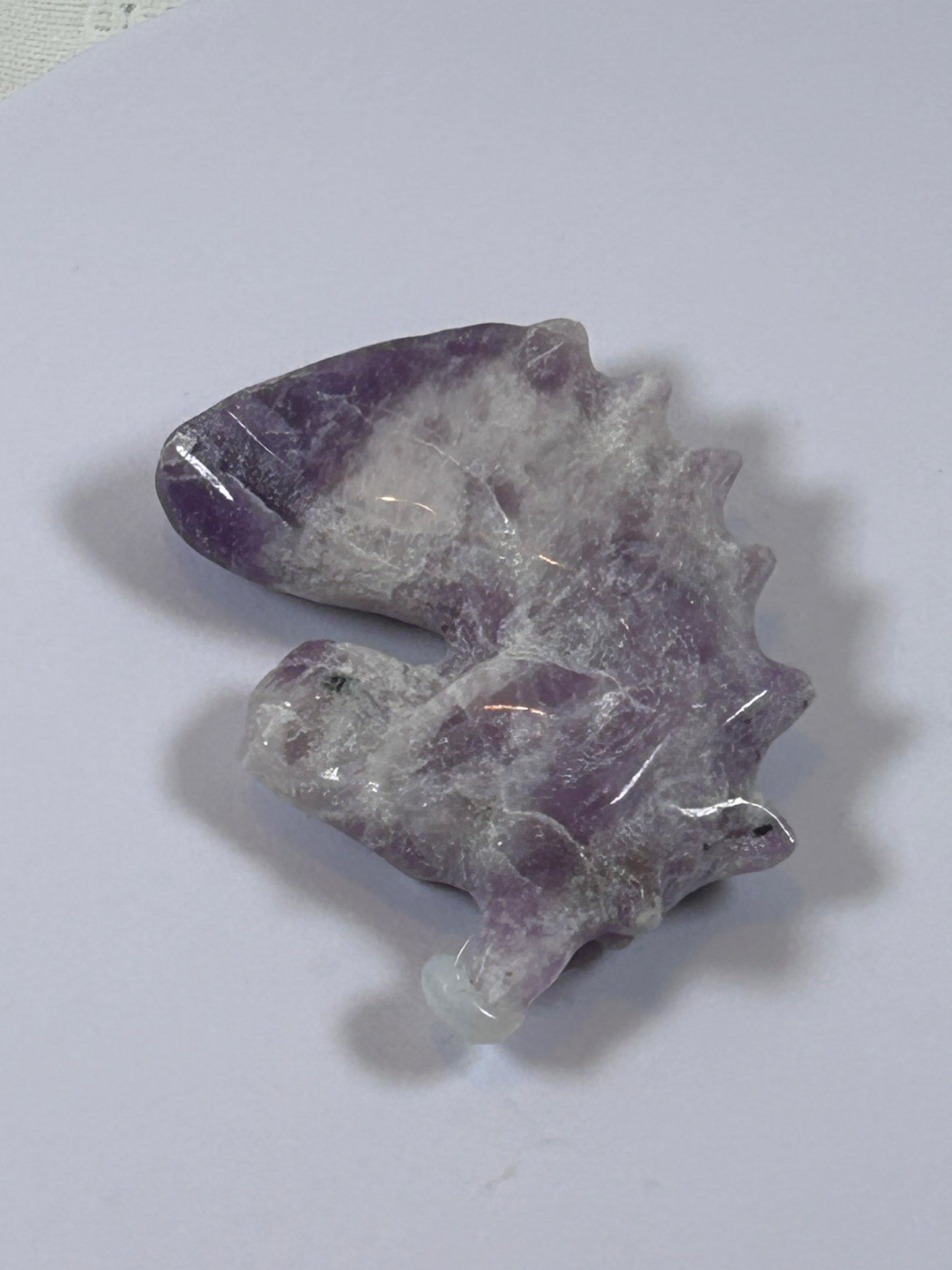 (#220) - DREAM AMETHYST UNICORN CARVING - NEW