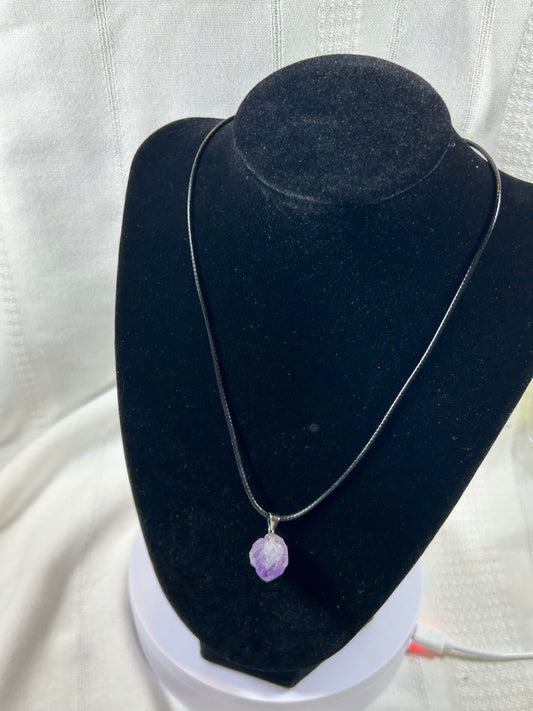 (#219) - AMETHYST CLUSTER PENDANT - NEW