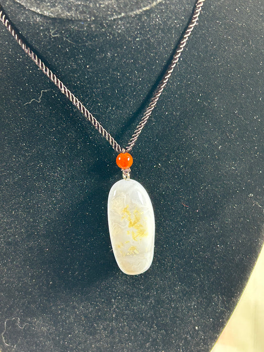 (#216) - BLUE LACE AGATE PENDANT - NEW