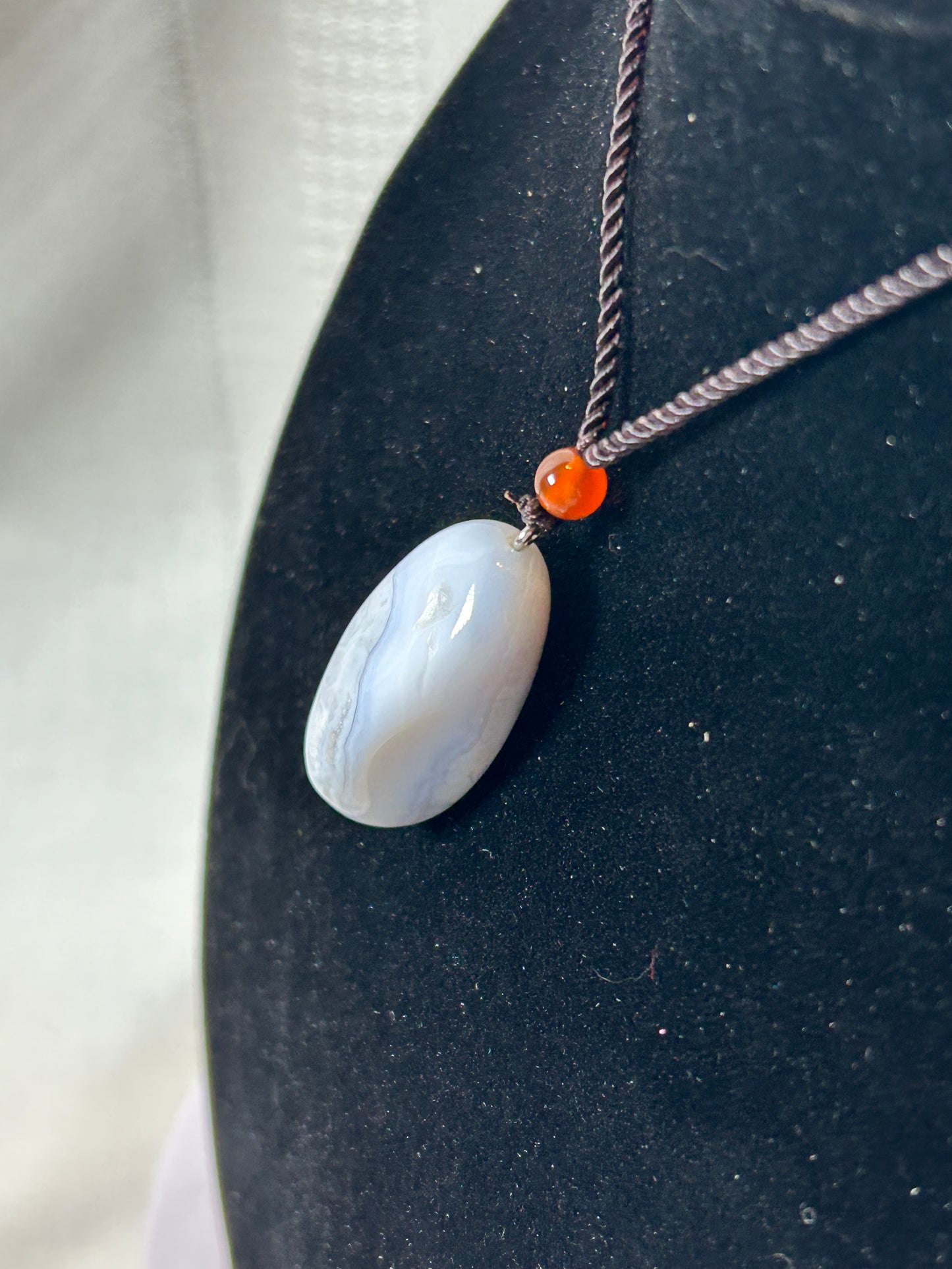 (#216) - BLUE LACE AGATE PENDANT - NEW