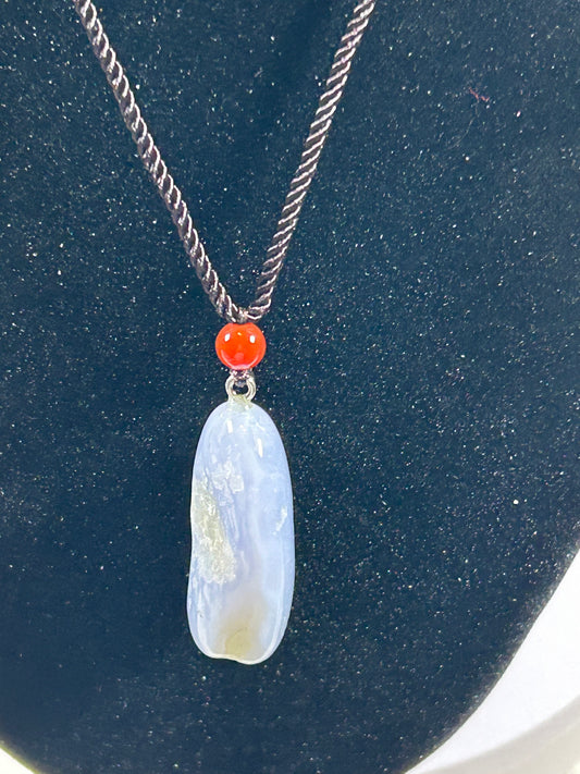 (#217) - BLUE LACE AGATE PENDANT - NEW