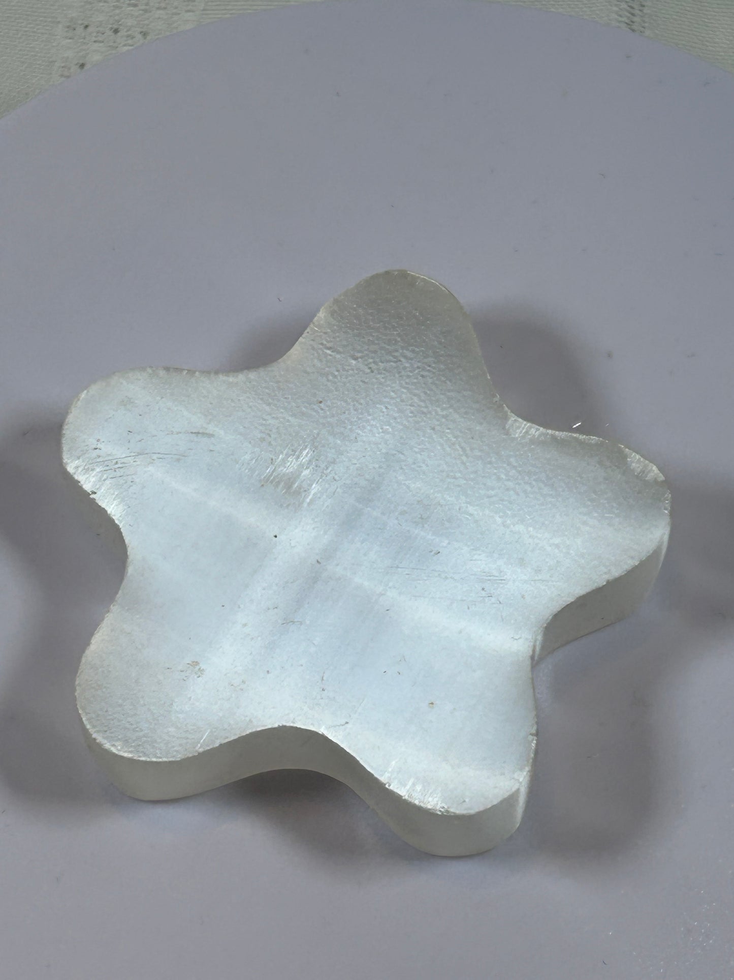 (#200) - SATIN SELENITE STAR SPHERE HOLDER - NEW