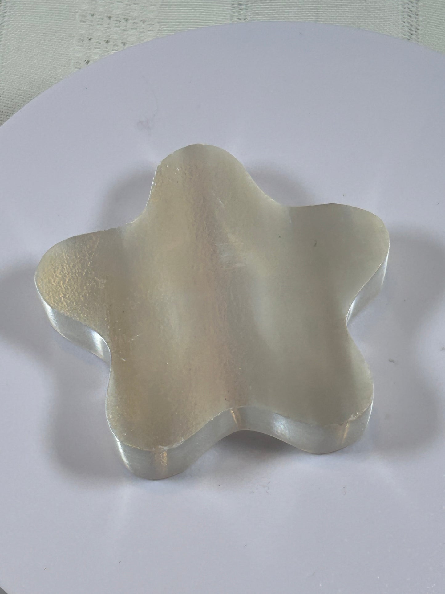 (#200) - SATIN SELENITE STAR SPHERE HOLDER - NEW