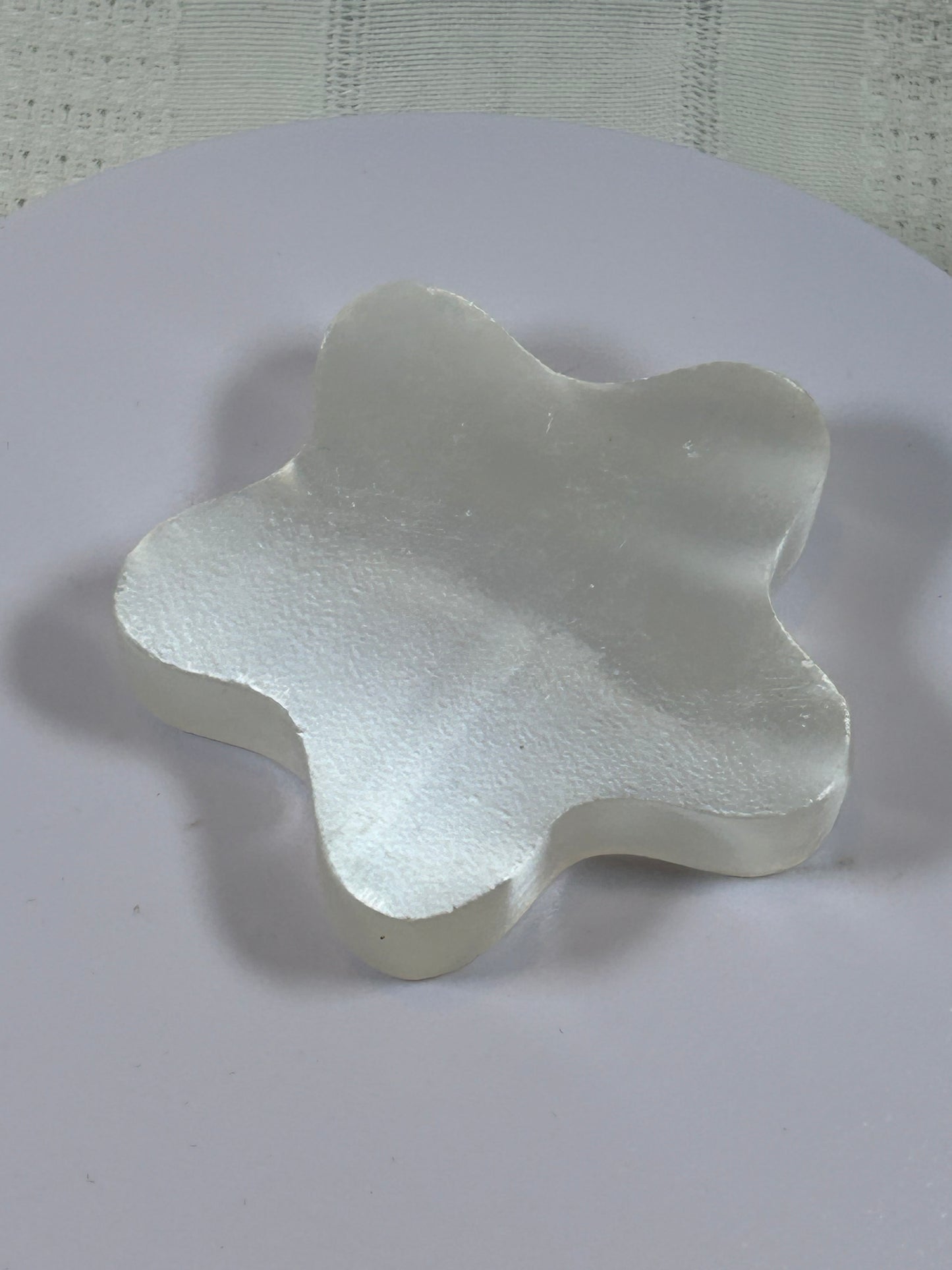 (#200) - SATIN SELENITE STAR SPHERE HOLDER - NEW