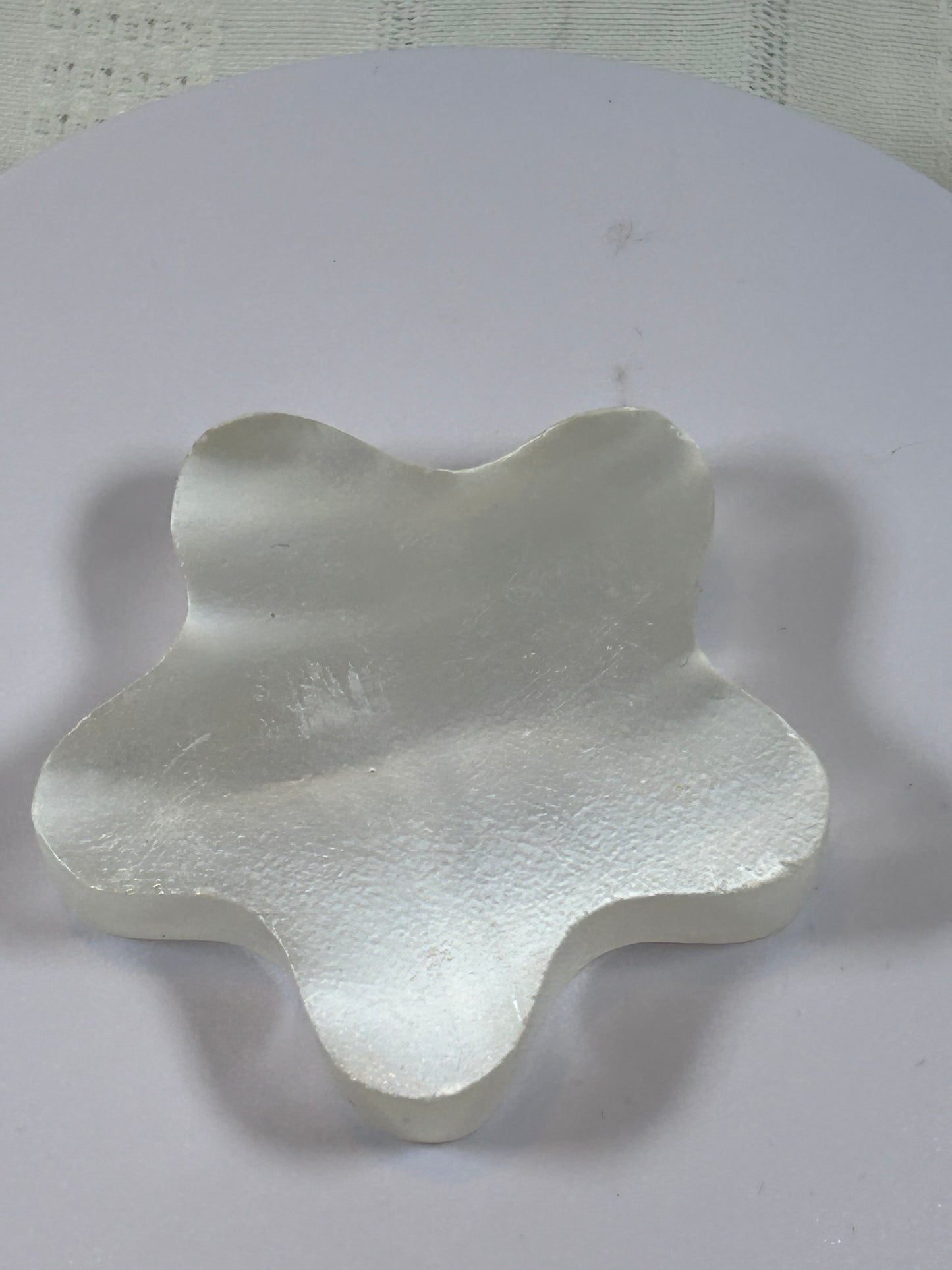 (#200) - SATIN SELENITE STAR SPHERE HOLDER - NEW