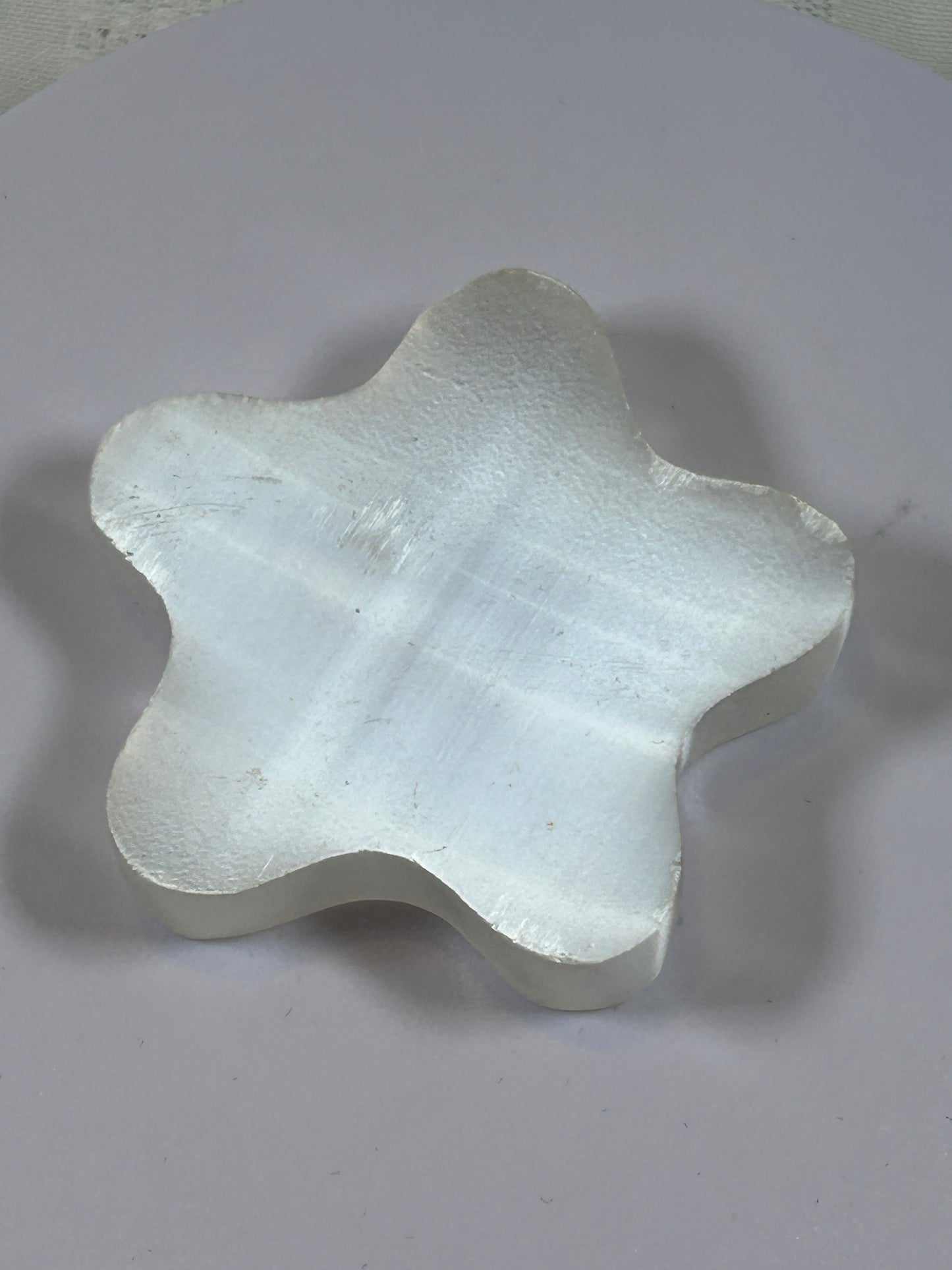 (#200) - SATIN SELENITE STAR SPHERE HOLDER - NEW