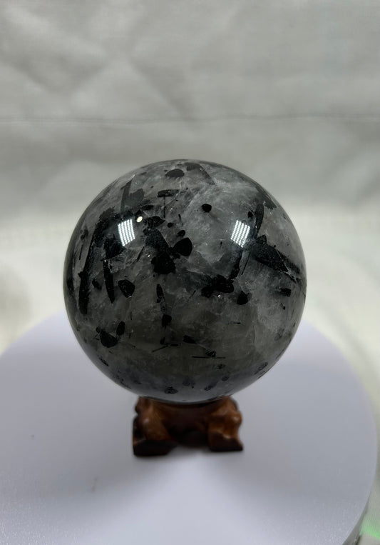 (#392) - Black Tourmaline Sphere - New
