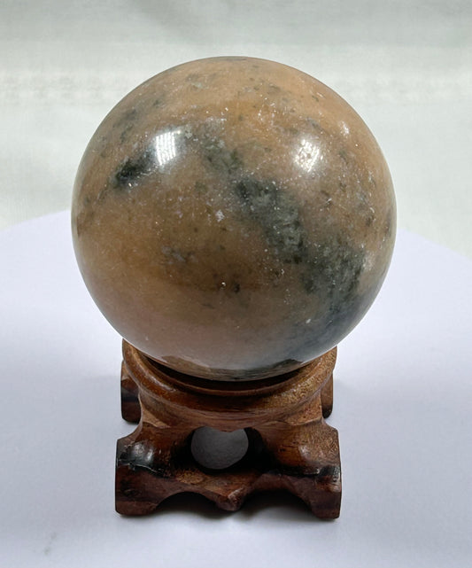 (#418) - Peach Moonstone Sphere - New