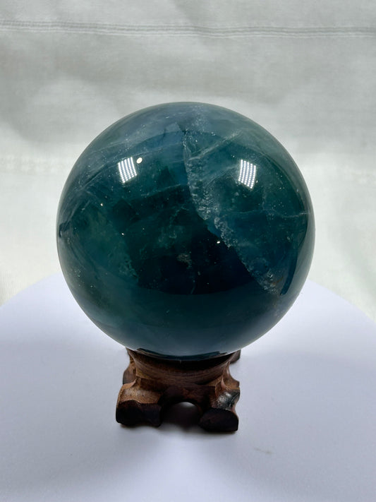 (#348) - Blue Fluorite Sphere - New