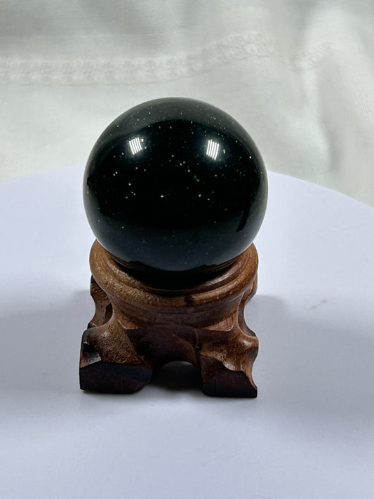 (#476) - Green Goldstone Sphere - New