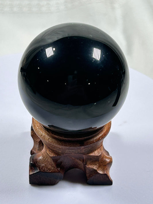 (#440) - Black Obsidian Sphere - New