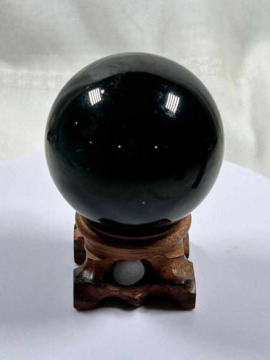 (#439) - Black Obsidian Sphere - New