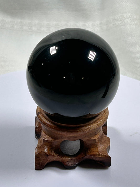 (#441) - Black Obsidian Sphere - New