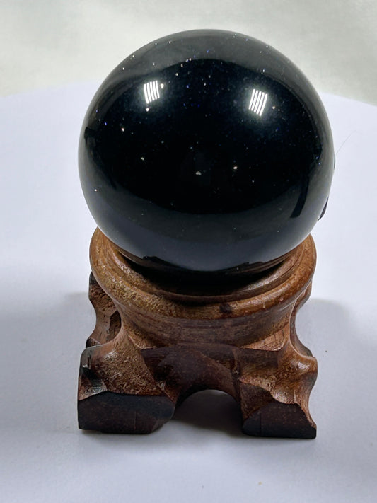 (#474) - Blue Goldstone Sphere - New