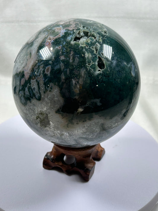 (#483) - Moss Agate Sphere - New