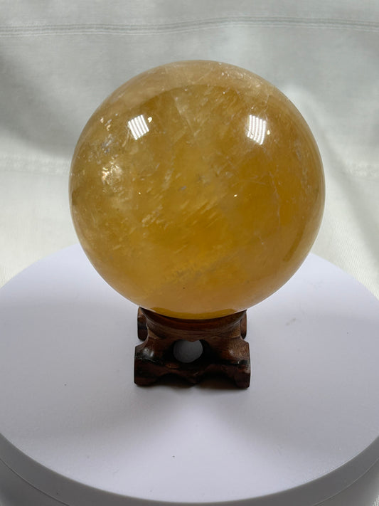 (#501) - Honey Calcite Sphere - New