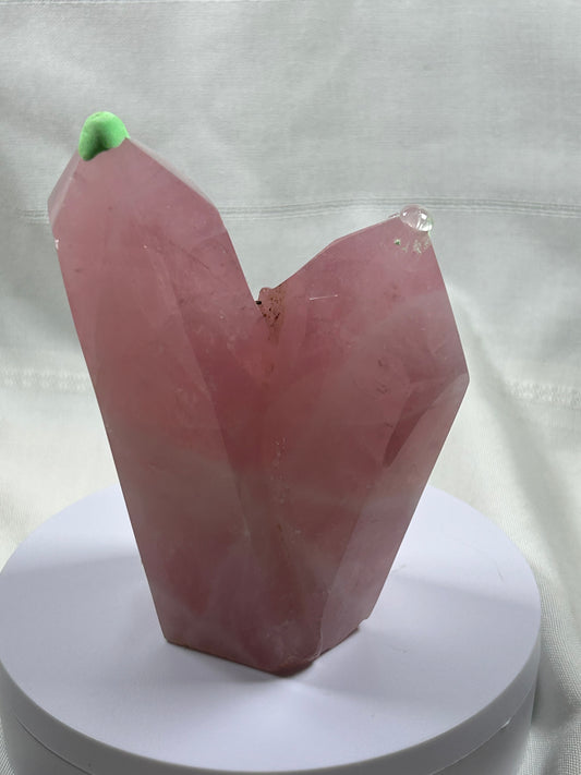 (#562) - Rose Quartz Tower Double Point - New