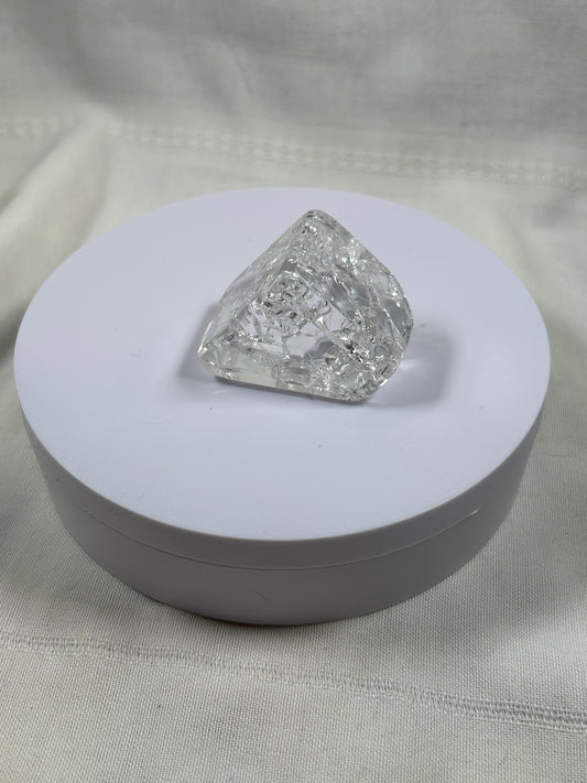 (#547) - Clear Quartz Polished Crackle - New
