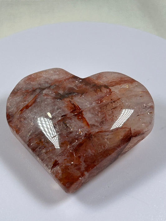 (#823) - Fire Quartz Heart - New